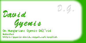 david gyenis business card
